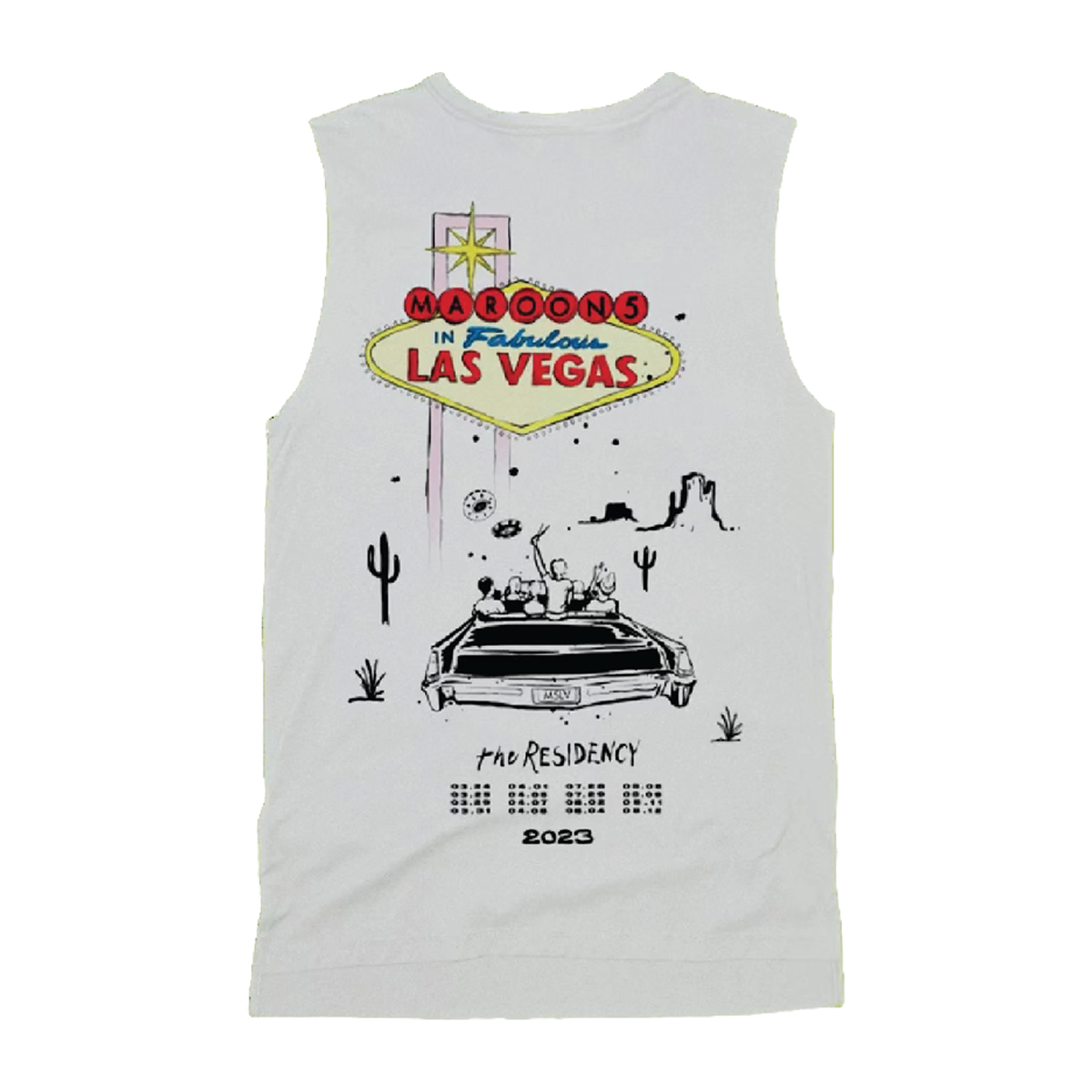 M5LV White Muscle Tank