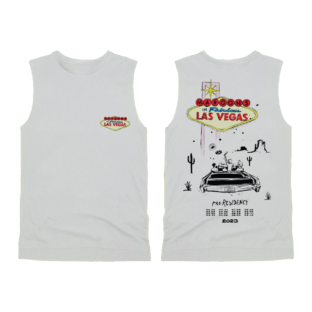 M5LV White Muscle Tank