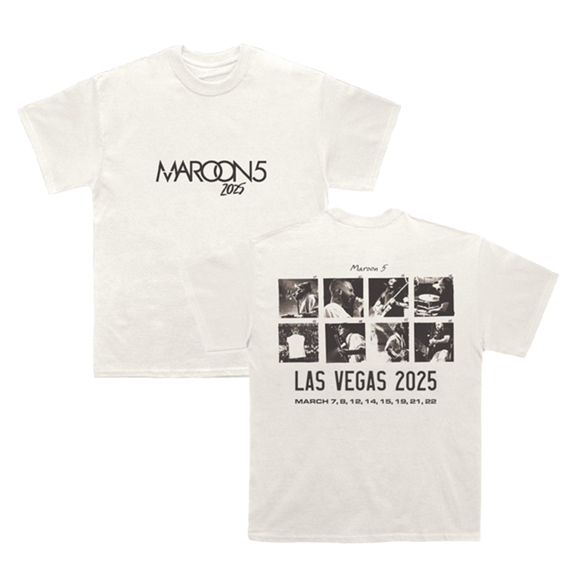 M5LV 2025 Grid Tee – Maroon 5 M5LV 2025 Grid Tee – Maroon 5