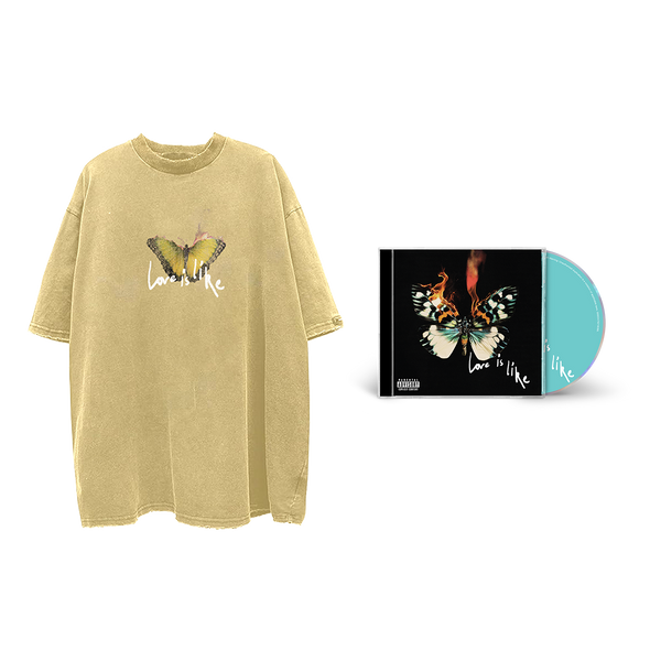 Love Is Like Tee - Yellow & Love Is Like - Store Exclusive CD